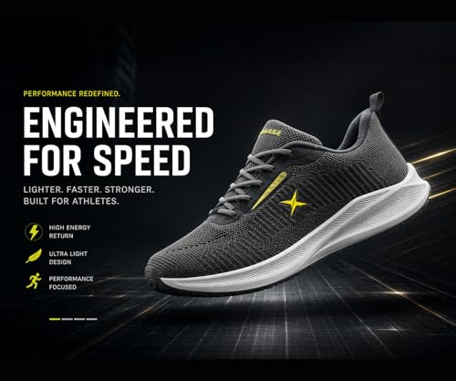 Image of Kraasa Men's Running Shoes | Breathable Mesh Upper | Lightweight Phylon Sole | Cushioned EVA Insole | Comfortable Sports & Casual Sneakers for Gym, Walking & Daily Use