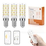 💡【Ampoule LED E14 à intensité variable 2 en 1 – Application et télécommande】Ampoule LED Bluetooth! Sa conception compacte (environ 7.03 cm x 2 cm) s'adapte à toutes les douilles E14 standard. Réglez individuellement la température de couleur de 2700K à 6500K et la luminosité en continu de 1% à 100% (40-400LM). Avec 10 modes de scène préréglés et une veilleuse apaisante.