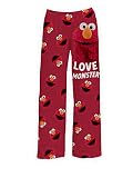 BRIEF INSANITY Men's and Women's Sesame Street Pajamas - Comfy, Loose-Fit, Ultra-Soft Elmo Pj Pants, Love Monster Sleep Bottoms, Small