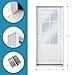 HINARADOR 36 x 80 Exterior Front Door – 6 Lite 3/4 Lite Clear Glass – White Primed Fiberglass Prehung Entry Door, Inswing, Assembled & Ready to Install, Front Door for Home or Office (Right)