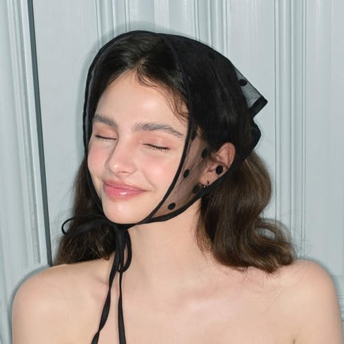 Breathable Delicate Sheer Lace Turbans Taking Photo Hair Scarf Outdoor Hairband Suitable For Fashion Forward Women, Star4
