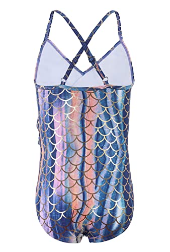 Image of Girls One Piece Swimsuits Mermaid Bathing Suits Summer Swimsuit 2-14 Years