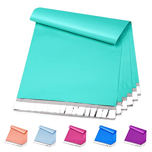 Image of Metronic Poly Mailers 12x15.5 200 Pack, Large Shipping Bags for Clothes | Strong Adhesive Waterproof Tear-resistant Mailing Bags, Shipping Envelopes, Postal Bags for Clothing, Small Business, Teal.
