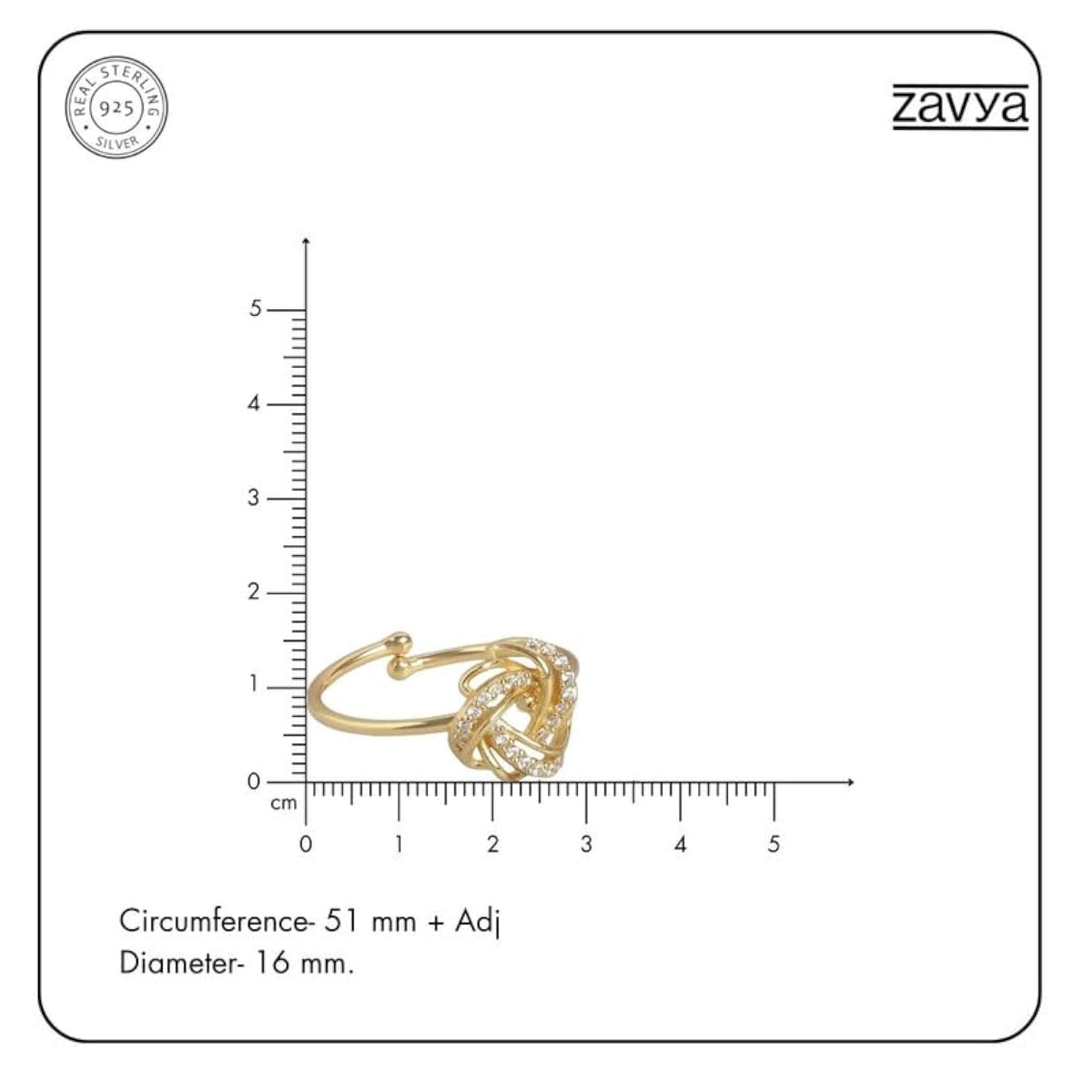 Women's 925 Sterling Silver Modern Ring with Heartfelt Design