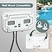 Smart EC pH Temperature Monitor for Hydroponics, 3-in-1 WiFi Water Quality Tester pH EC Controller with Dual Relay Output for Nutrient Reservoir Electric Conductivity Controller pH Meter for Aquarium