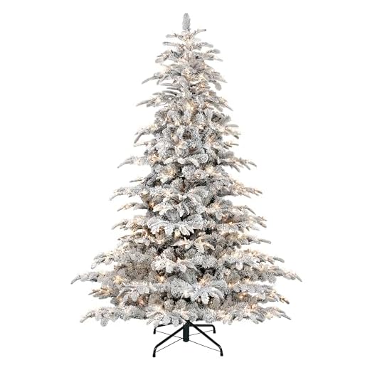 Pre-Lit Flocked Aspen Fir Christmas Tree