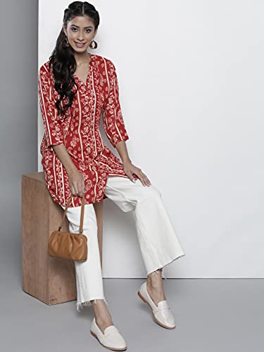 Image of One femme Women's Pleated Printed Tunic Shirt