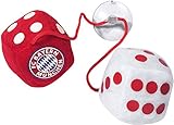 FC Bayern München Autowürfel - Plüschwürfel mit Saugnapf FCB plus gratis Aufkleber forever München