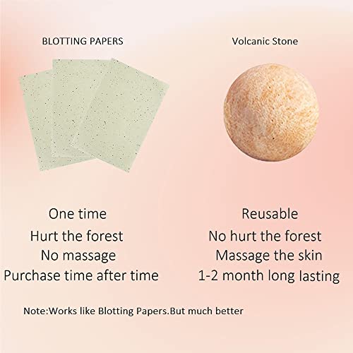 Oil Control On The Go,2 Pcs Oil Absorbing Volcanic Face Roller For Oily Skin,Portable And Reusable Skincare Tool Suitable For Traveling At Home Or Facial Massage #TOP2