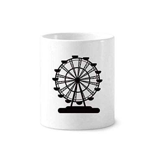 Silhouette de roue de Ferris tasse blanche en céramique de bureau 350ml