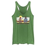 Fifth Sun Cheech and Chong Sunset Buds Women's Racerback Tank Top, Envy Green, XX-Large