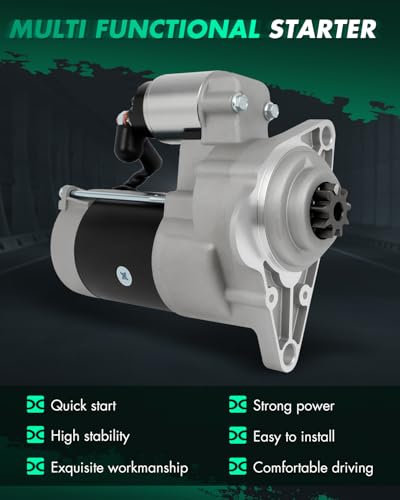 Image of SCITOO Starter Motor fit for Chevrolet for C4500 Kodiak 6.6L 2003-2009,for Chevrolet for C5500 Kodiak 6.6L 2003-2009 Replacement Starter 17801,19020,19140