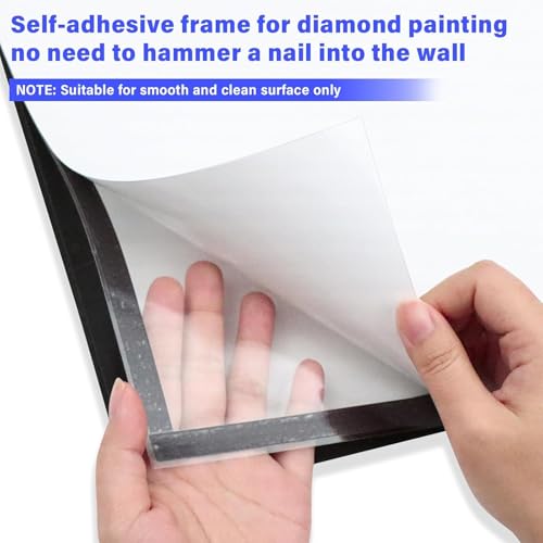 ROYUEXT 4 Stück Magnetrahmen A3, selbstklebender Rahmen mit Magnetverschluss, Infotasche, Blatthalter für Inforahmen Format A3 32.5x45cm mit schwarzem Rand