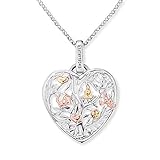 Lebensbaumanhänger mit Gelb- und Roségold teilvergoldet