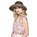 Cyiecw Floppy Sun Hats for Women Fashionable Summer Wide Brim Cap Hat Beach Straw UV UPF50 Travel Hat Packable Cotton Deep Brown