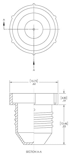 Miniatura 5 de Caplugs QHF321AK1 Tapón roscado de plástico para accesorios JIC acampanados. PD-HF-32, PE-LD, para enchufe tamaño de rosca 2-12-12", rojo (paquete