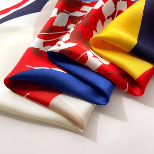 27.5" Square Scarves for Women Lightweight Neckerchief Men Silky Handkerchief Summer Satin Scarf Headbands Bandana3