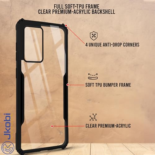 Image of Jkobi Back Case Cover for Samsung Galaxy Note 20 Ultra 5G (Shockproof with Polycarbonate Clear Panel | Professional Black)