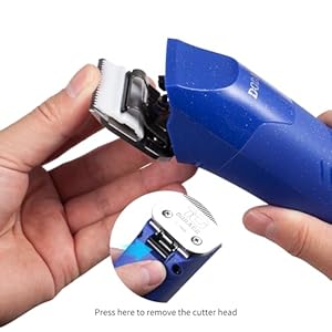 Professional Dog Grooming Electric Corded Clipper Super 2-Speed,Low Noise,Cool & Quiet Running Design for Thick Heavy Coats,Dogs,Cats and Other Animal (Blue)