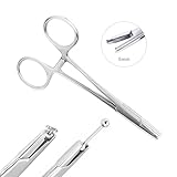 AccGin Piercing Clamps Ear Nose Septum Piercing Piercing Tool for All Piercings 316L Stainless Steel Ear Lip Nose Belly Navel Tongue Body Piercing Kit （5mm）