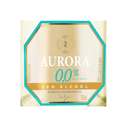 Kit 2 Espumante Sem Álcool Branco e Rosé Aurora 0% 750ml