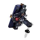 Kongeeker Aluminum Motorcycle Fork Stem Phone Mount Holder with Vibration Dampener, M1 FS Heavy Duty Cellphone Cradle, Anti-Theft MTB Phone Mount, 720° Adjustable for 6.1"-7.2" Smartphone
