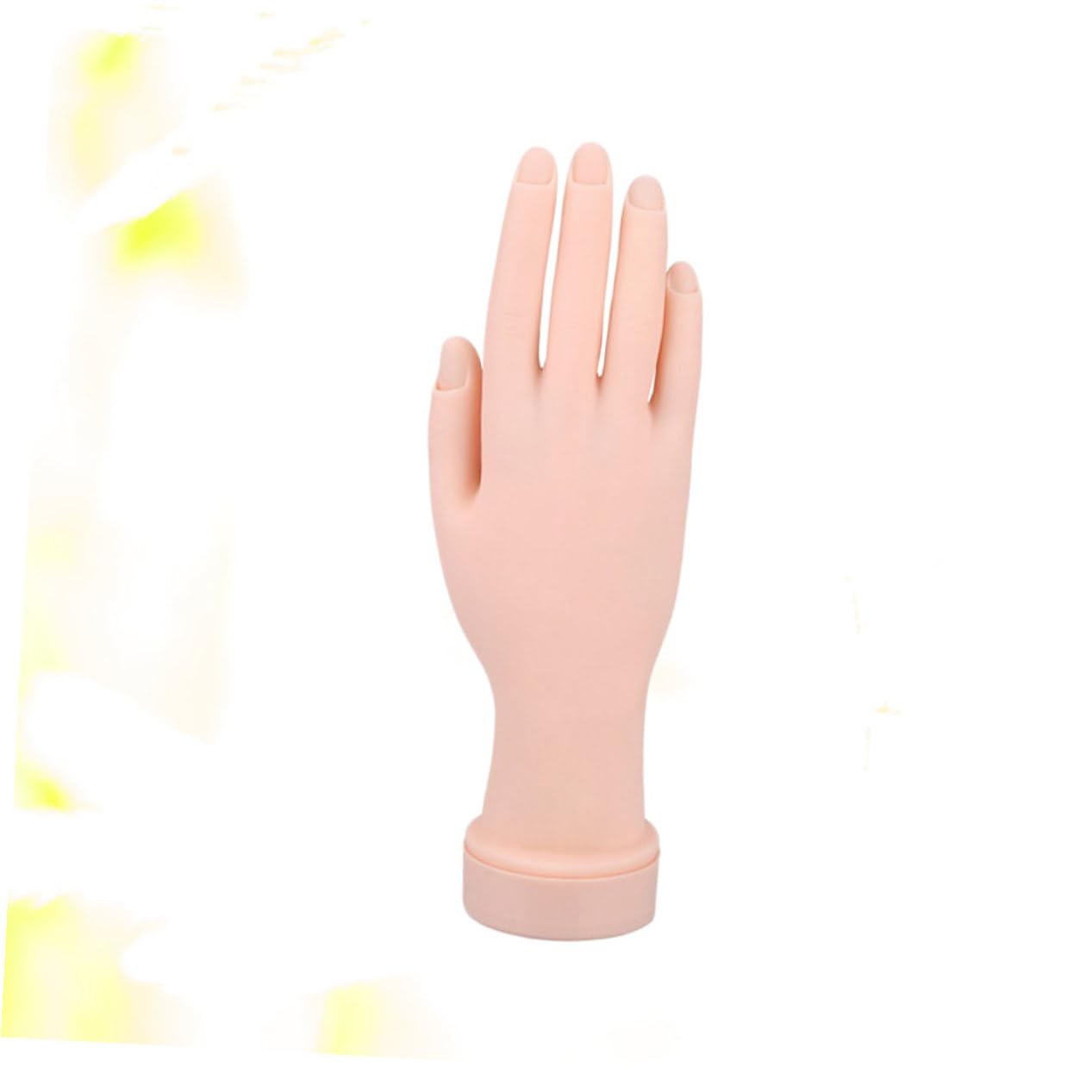 Lifelike Bendable Manicure Practice Hand Model for Nail Art Beginners and Salon Artists Reusable Fake Hand with Insertable Nail Tips and Training