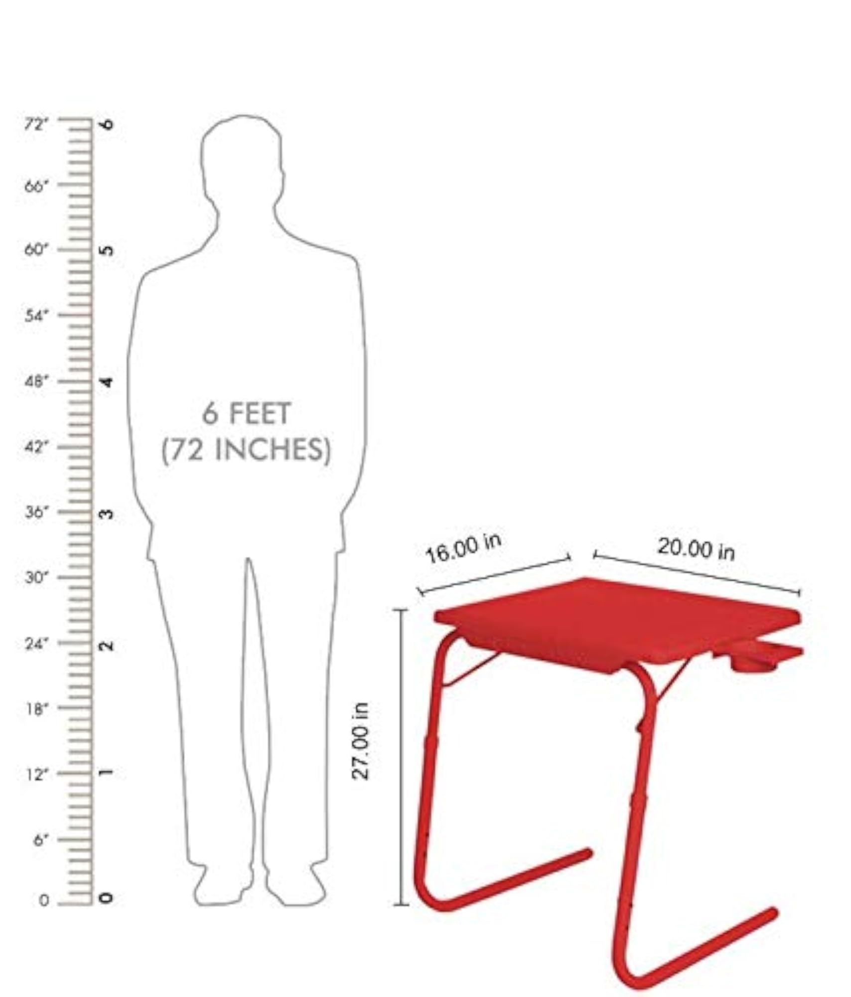 Universal Table Mate, Folding Laptop Table, Adjustable Height, Kids Study Table