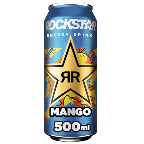 Rockstar Energy Drink Mango Geschmack - Exotisches, koffeinhaltiges Erfrischungsgetränk für den Energie Kick, EINWEG (12 x 500ml) (Verpackungsdesign kann abweichen) 3