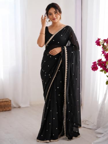 Image of Yashika Women's Rangoli Silk Blend Saree with Blouse Piece for Traditional Ethinic Wear Sari
