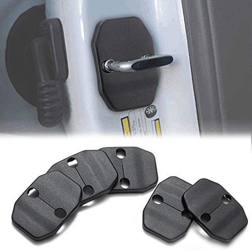 Door Lock Covers Protection Trim for 2007-2019 Jeep Wrangler JK JKU Grand Cherokee Chrysler ï¼ˆ5PCSï¼‰