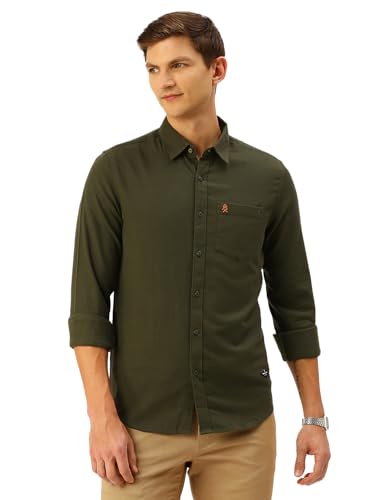 Image of Thomas Scott Men Classic Slim Fit Cotton Casual Full Sleeves Shirt