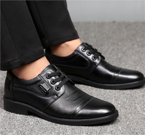 Men's Lace-Up Comfortable Fashion Modern Slip Resistant Low Top Arch Support Formal Oxford Patent Shoes3