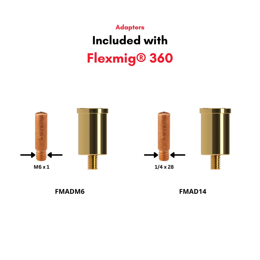 ROBTOOLS Flexmig360 - Extensión MIG flexible patentada original - Extensión flexible de pistola MIG de 10 pulgadas para espacios reducidos - Ajuste universal para núcleo de gas y flujo - Grado