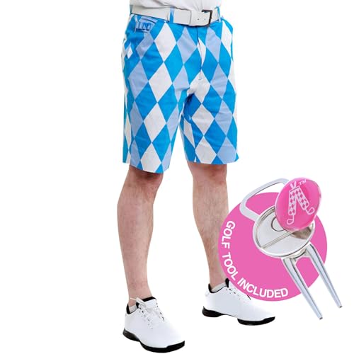 Royal & Awesome Old Tom's Golf Shorts Men, Crazy Golf Shorts for Men, Mens Golf Shorts, Funny Golf Shorts for Men, Mens Printed Shorts