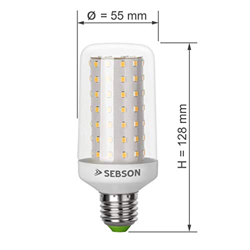 SEBSON® 4X RA95 + Flicker Free, E27 LED 12W Corn