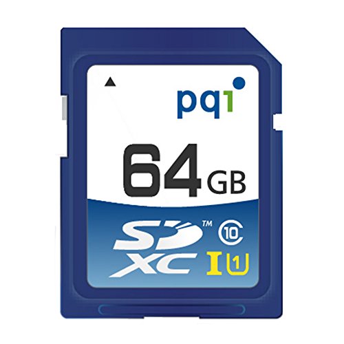 PQI SD10U11-64 Memoria Flash 64 GB SDXC Clase 10 - Tarjeta de Memoria (64 GB, SDXC, Clase 10, Azul)