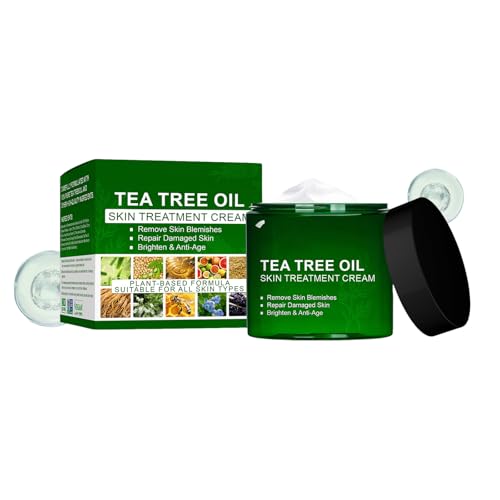 Crema de aceite de árbol de té, crema de aceite de árbol de té orgánico, crema de aceite de árbol de té, cosmética natural para pieles con impurezas, para todo tipo de piel (1 unidad)