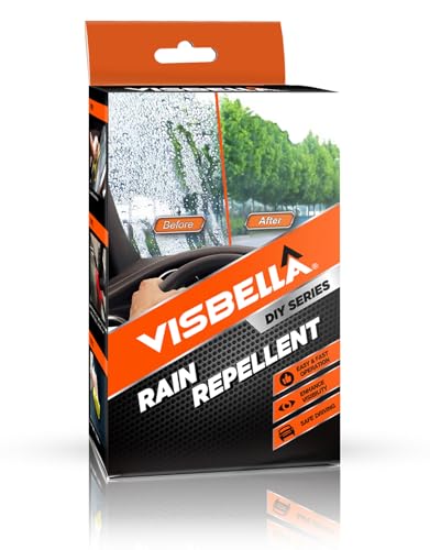 Visbella Anti-pluie avec chiffon de nettoyage, nettoyant pour vitres, liquide de lavage, essuie-glace hydrofuge pour pare-brise de voiture, fenêtres, rétroviseurs, lunettes, visibilité et sécurité