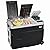 EUHOMY 12 Volt Refrigerator, 58QT Usable Dual Battery Car Refrigerator Dual Zone, Electric Cooler 12/24V DC & 120-240V AC, Car Fridge -4?~68?, Portable Freezer with Wheels for Camping, Truck, Travel