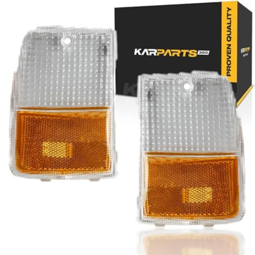 KarParts360 For 1987 1988 1989 1990 Chevy Caprice Side Marker Light Assembly Driver and Passenger Side Pair For GM2550102 Certified GM2551102 | 5974649, 5974650