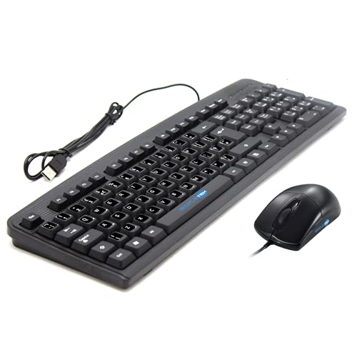 Kit clavier et souris USB QWERTY Simpletek de bureau ergonomique