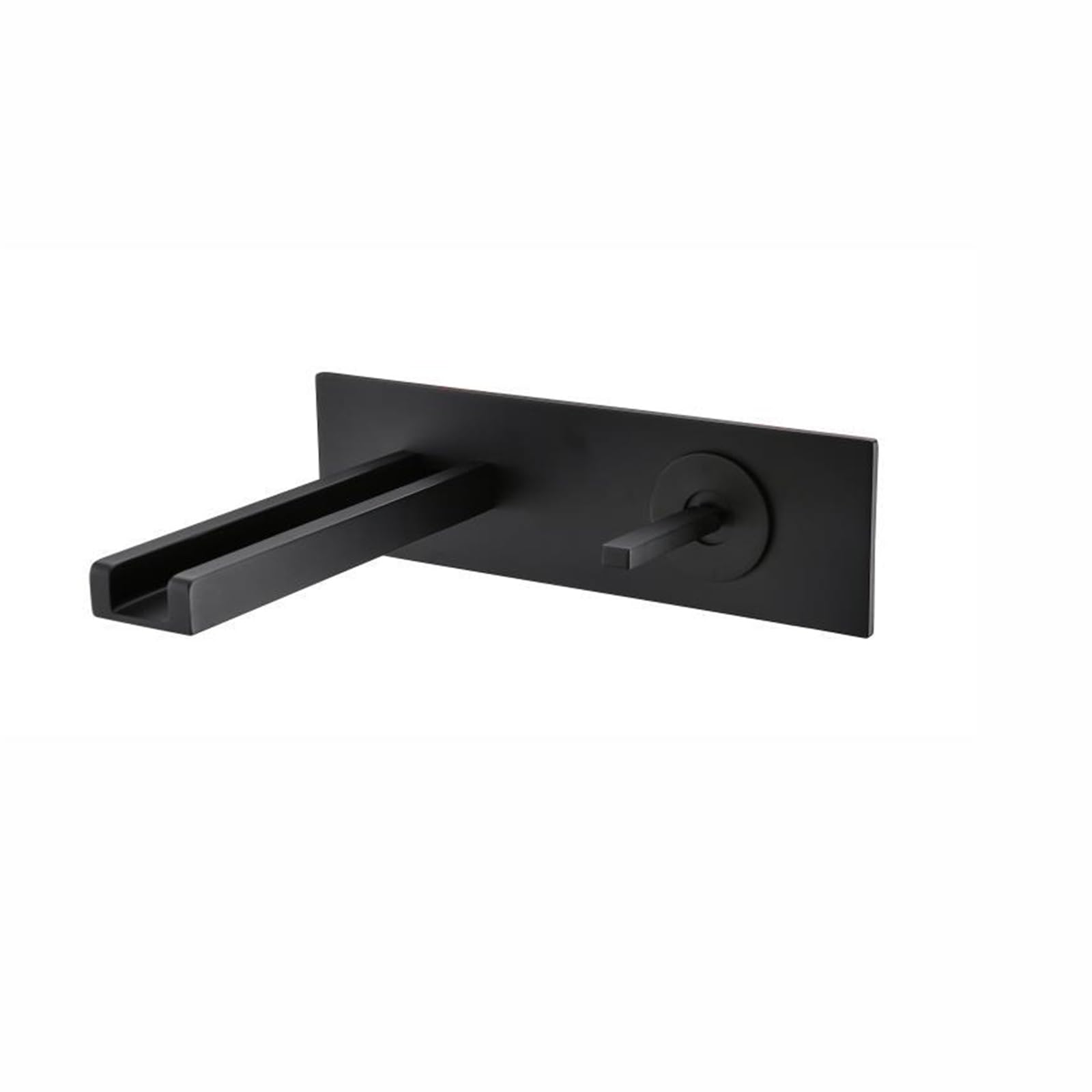 ANVLOJRIH Basin Mixer Tap Bathroom Sink Taps Wall Mounted Waterfall Single Handle for Bathroom,Black Lavatory Sink Faucet