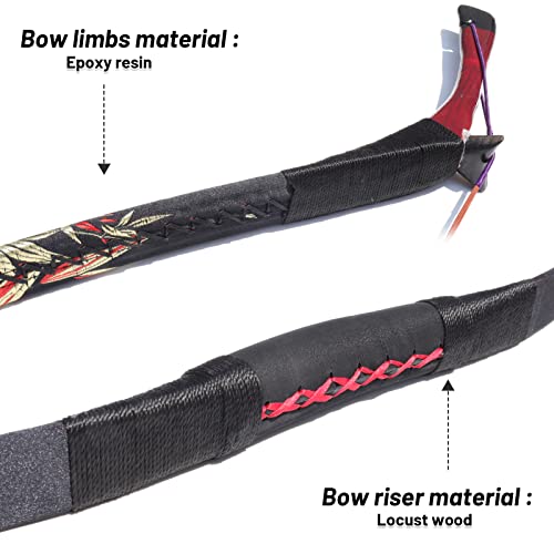 Obert Archery Vintage Recurve Bow Set Longbow Horsebow Quiver Target Hunting Arrows Quiver #TOP4