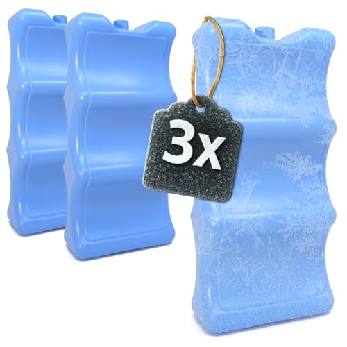 COM-FOUR® 3x Elemento refrigerante para latas y botellas pequeñas - Bolsas de hielo para nevera portátil y bolsa térmica (3x puede paquete frío)