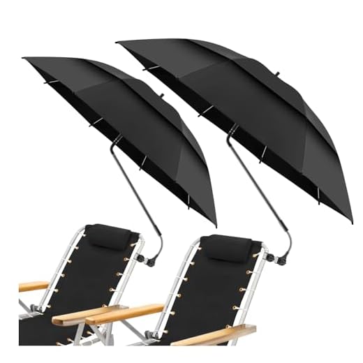 Best anti wind umbrella NBtoUS 2 Pack Double Canopy Beach Umbrella