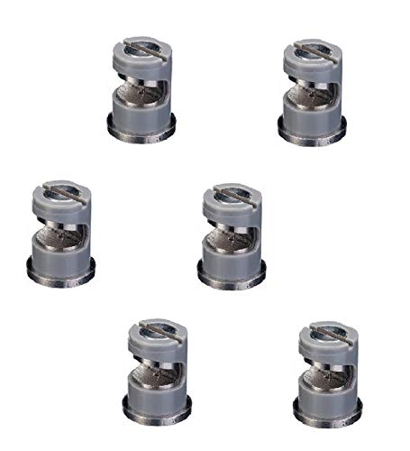 Pack of 6 - TeeJet FloodJet Gray SS Wide Angle Flat Spray Tips 0.6 GPM @ 40 PSI TK-VS3