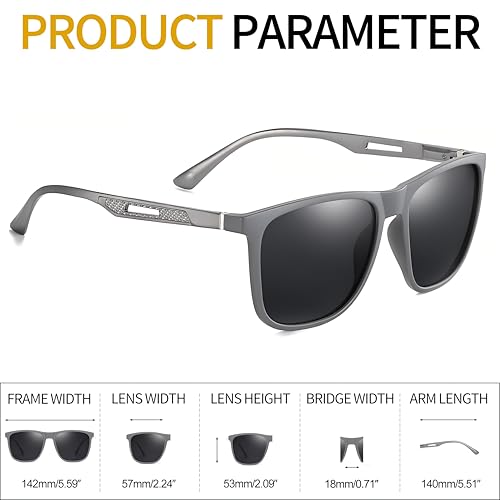 Polarized Sunglasses Women men Trendy Square Sun Glasses Driving Fishing Golf SY60484