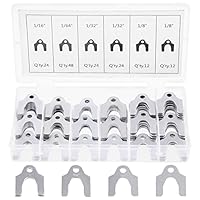 Swpeet 144 Stück 4 Größen 1/64 Zoll 1/32 Zoll 1/16 Zoll 1/8 Zoll Auto Alignment Karosserie Shim Sortiment Kit mit Aufbewahrungsbox, perfekt zum Einstellen von Körperteilen oder Camber