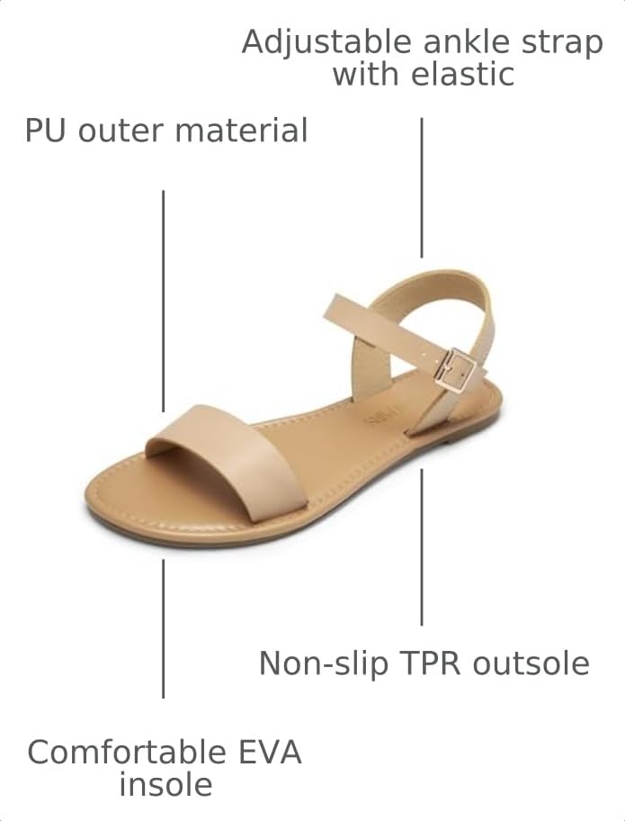 Image of DREAM PAIRS Women's Flat Sandals